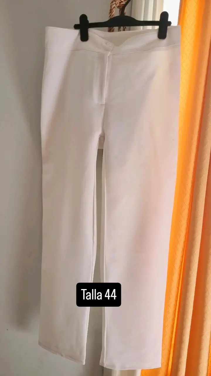Pantalones blancos de vestir talla 44 - 2