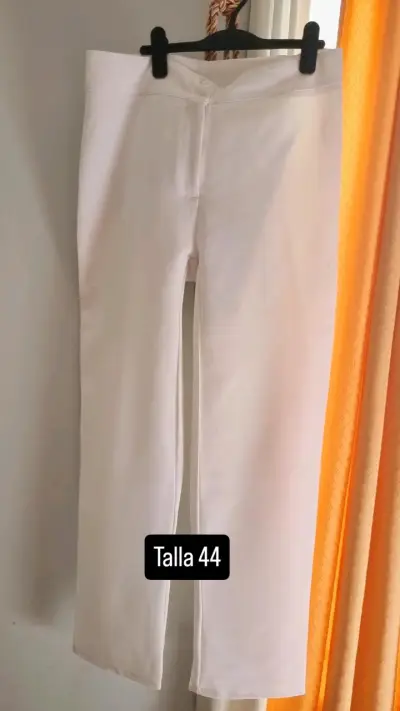 Pantalones blancos de vestir talla 44 - miniatura 2