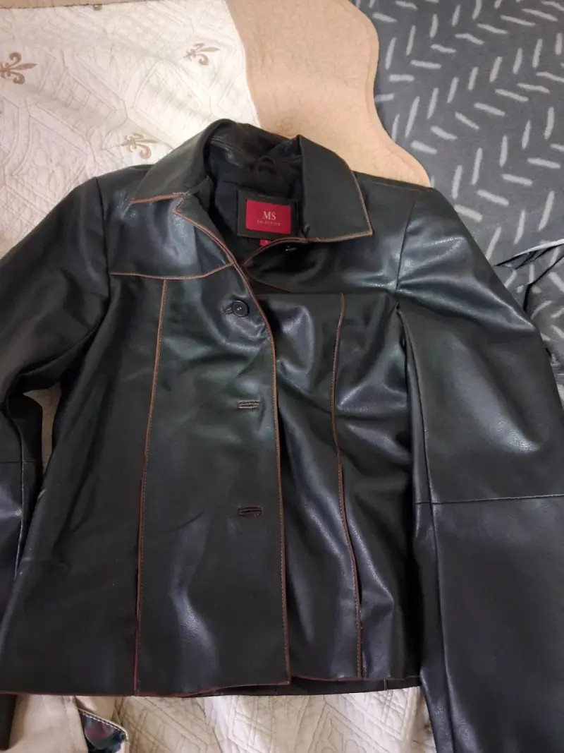 Chaqueta de cuero negra MS Collection - 2