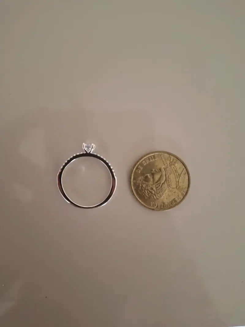 Anillo Solitario De Plata Ley 925. - 4