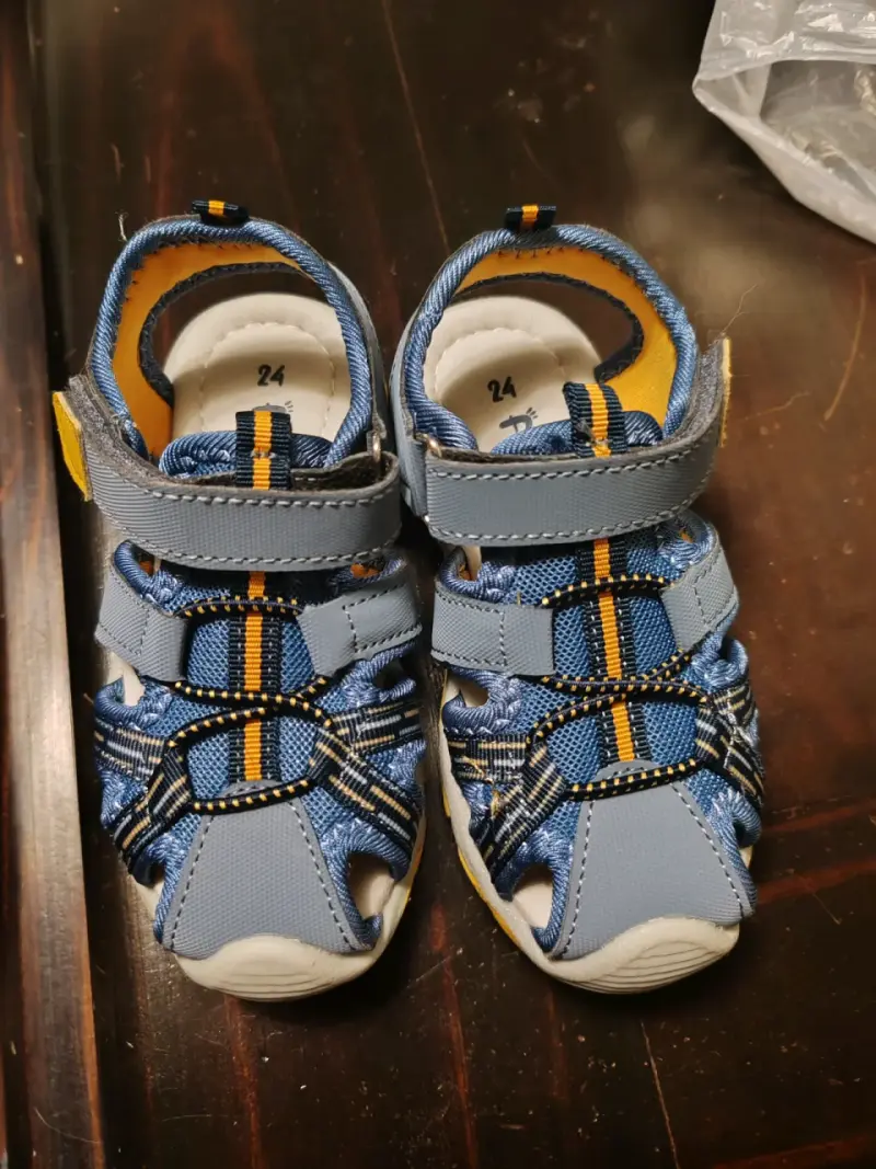 Sandalias deportivas para niños Figaro azul y amarillo - 2