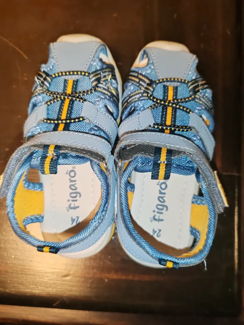 Sandalias deportivas para niños Figaro azul y amarillo - 3