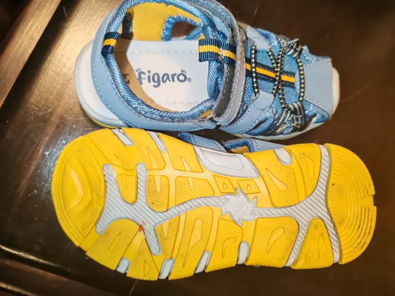 Sandalias deportivas para niños Figaro azul y amarillo - 4
