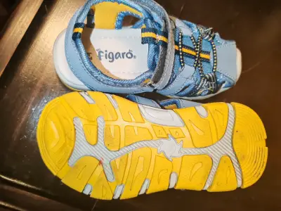 Sandalias deportivas para niños Figaro azul y amarillo - miniatura 4