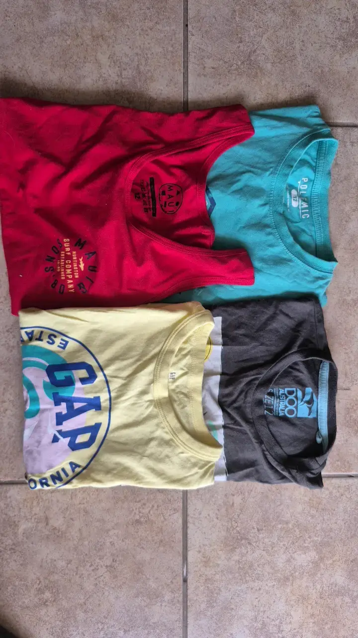 Lote de poleras estampadas para niño