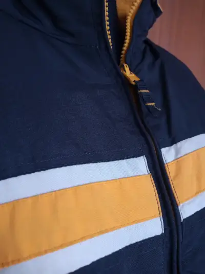 Chaqueta reversible azul y amarilla con cierre - miniatura 2