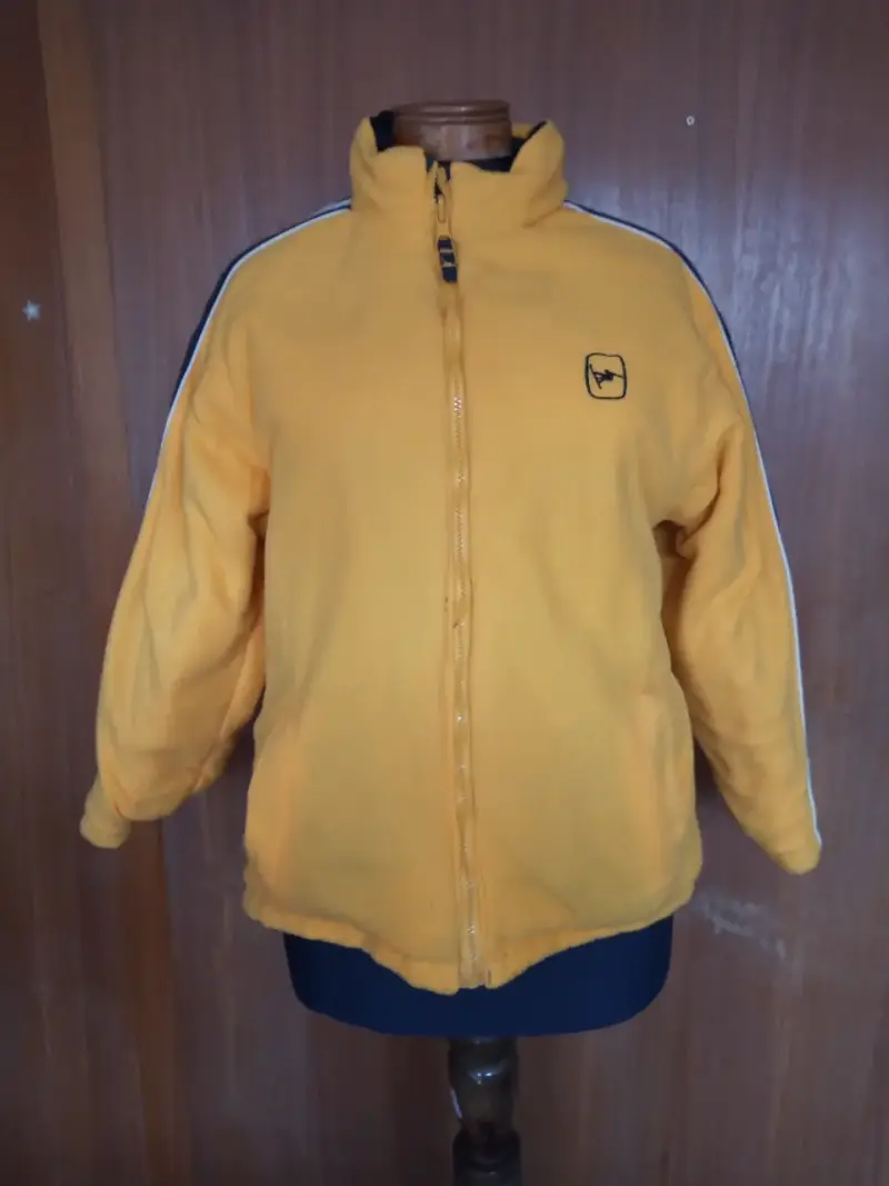 Chaqueta reversible azul y amarilla con cierre - 3