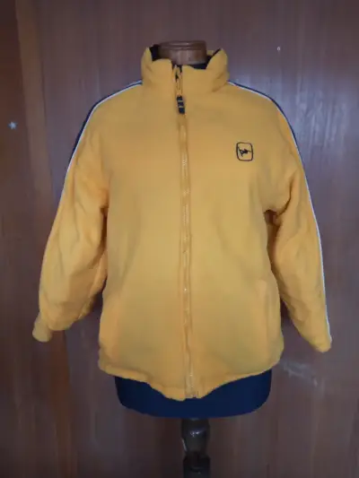 Chaqueta reversible azul y amarilla con cierre - miniatura 3