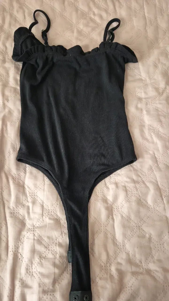 Body negro con botones para mujer - 2