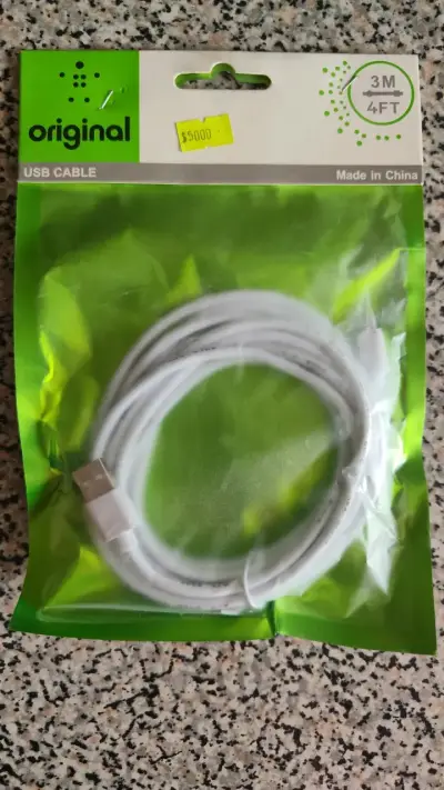 Cable USB de 3 metros blanco - miniatura 1