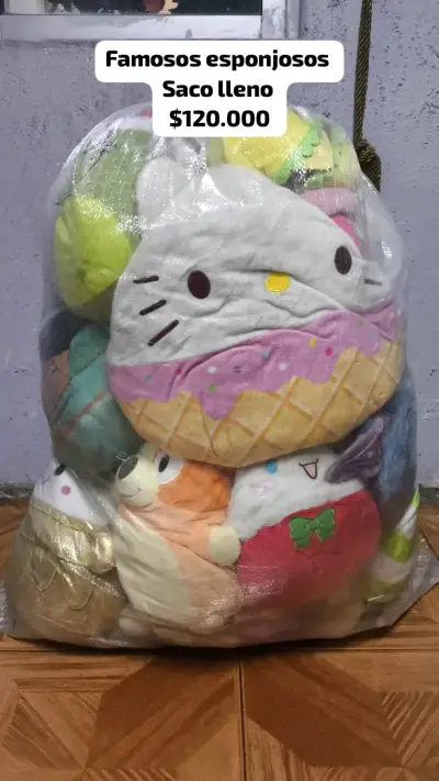 Saco de peluches famosos esponjosos - miniatura 1