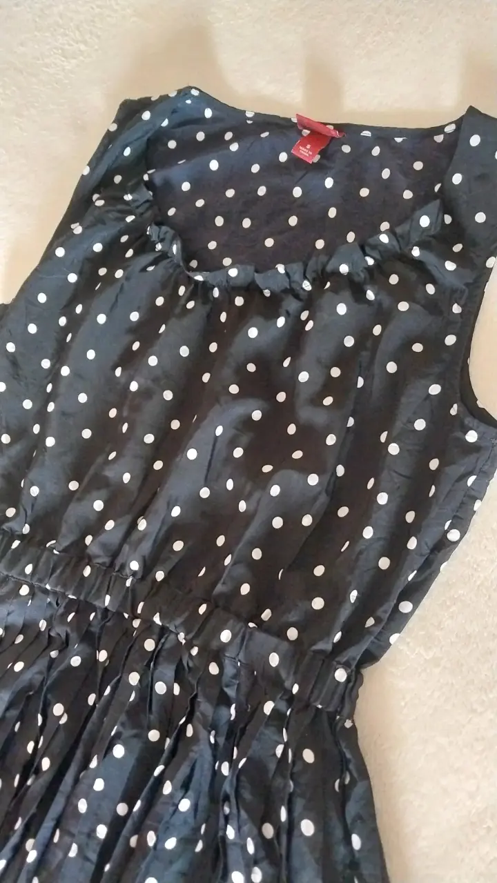 Vestido negro con lunares blancos Merona - 2