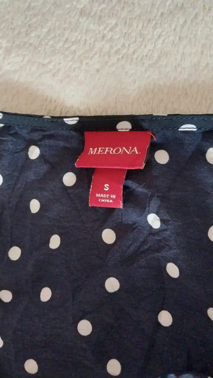 Vestido negro con lunares blancos Merona - 3
