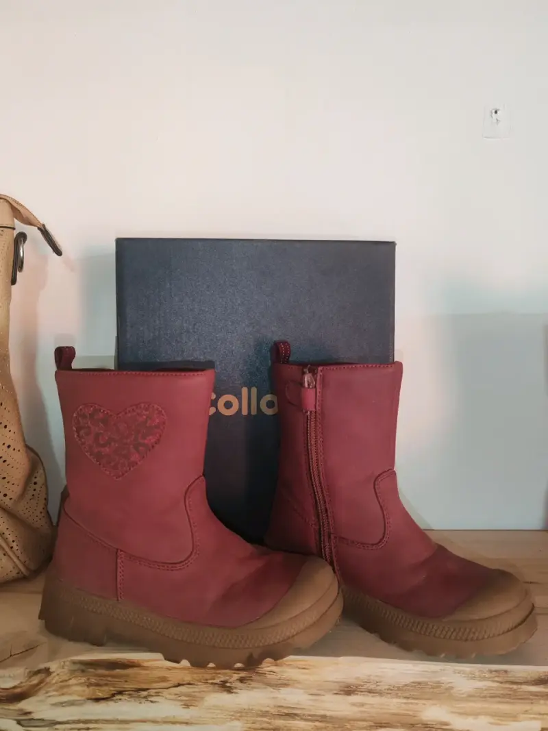 Botas Colloky infantil burdeo con corazón