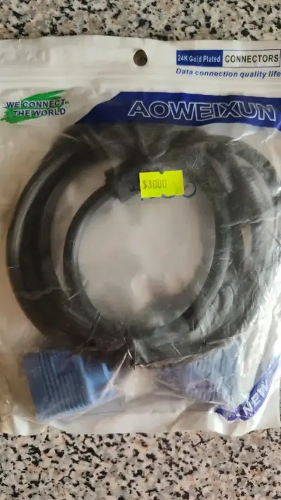 Cable HDMI Aoweixun con conectores dorados - miniatura 1