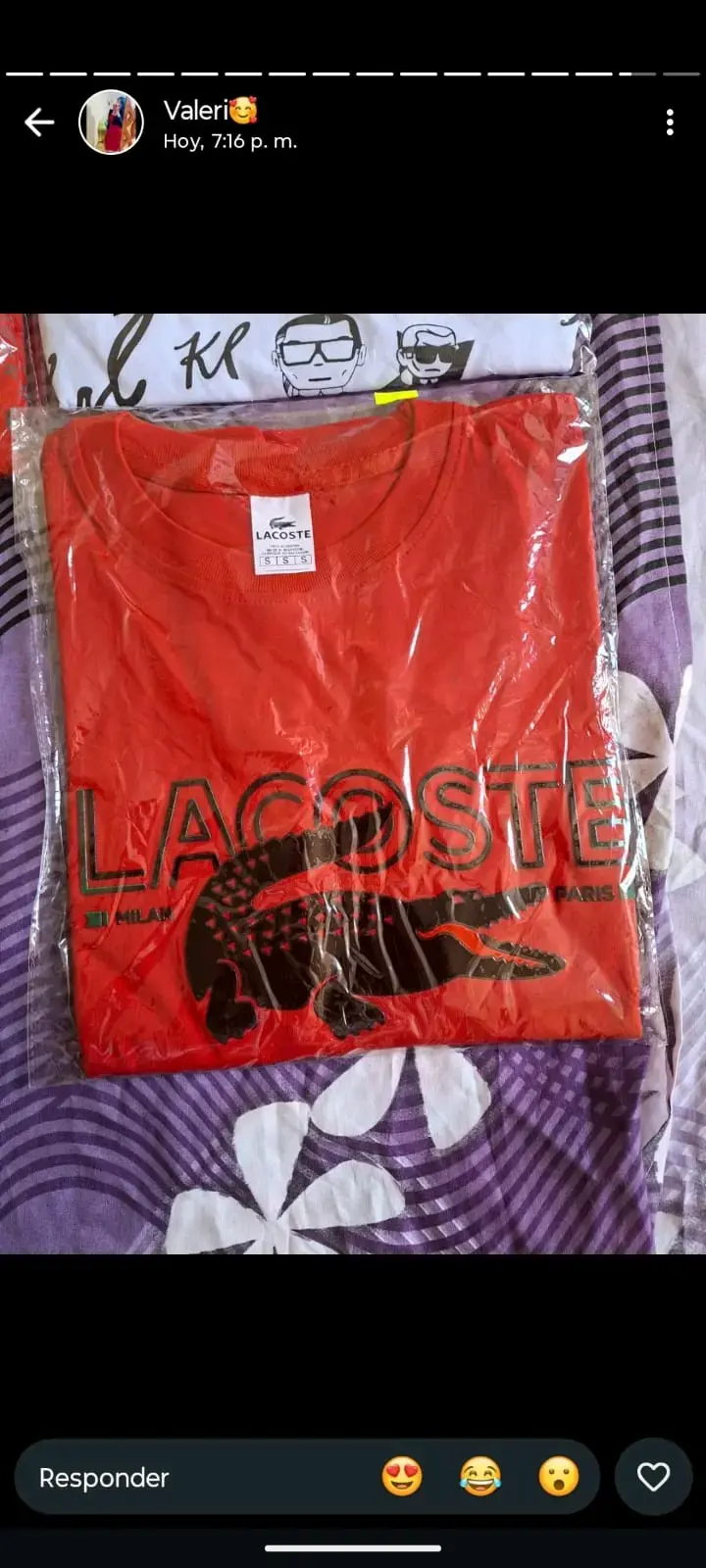 Polera Lacoste negra con logo - 3