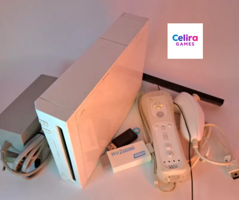 Nintendo Wii con accesorios y adaptador HDM - 1