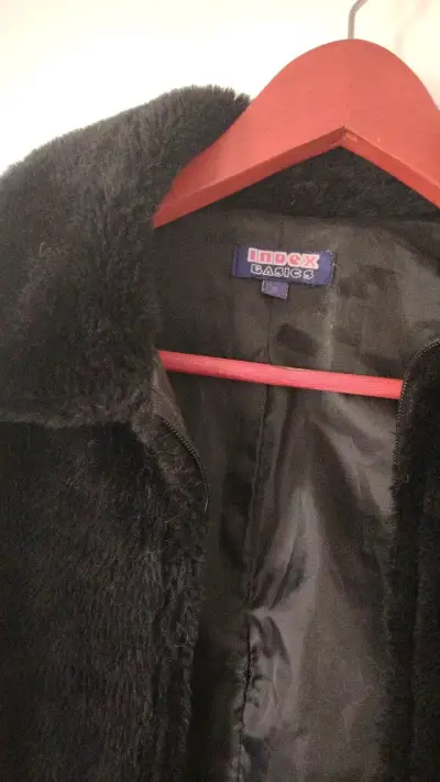Chaqueta de piel sintética negra Index Basics - miniatura 2