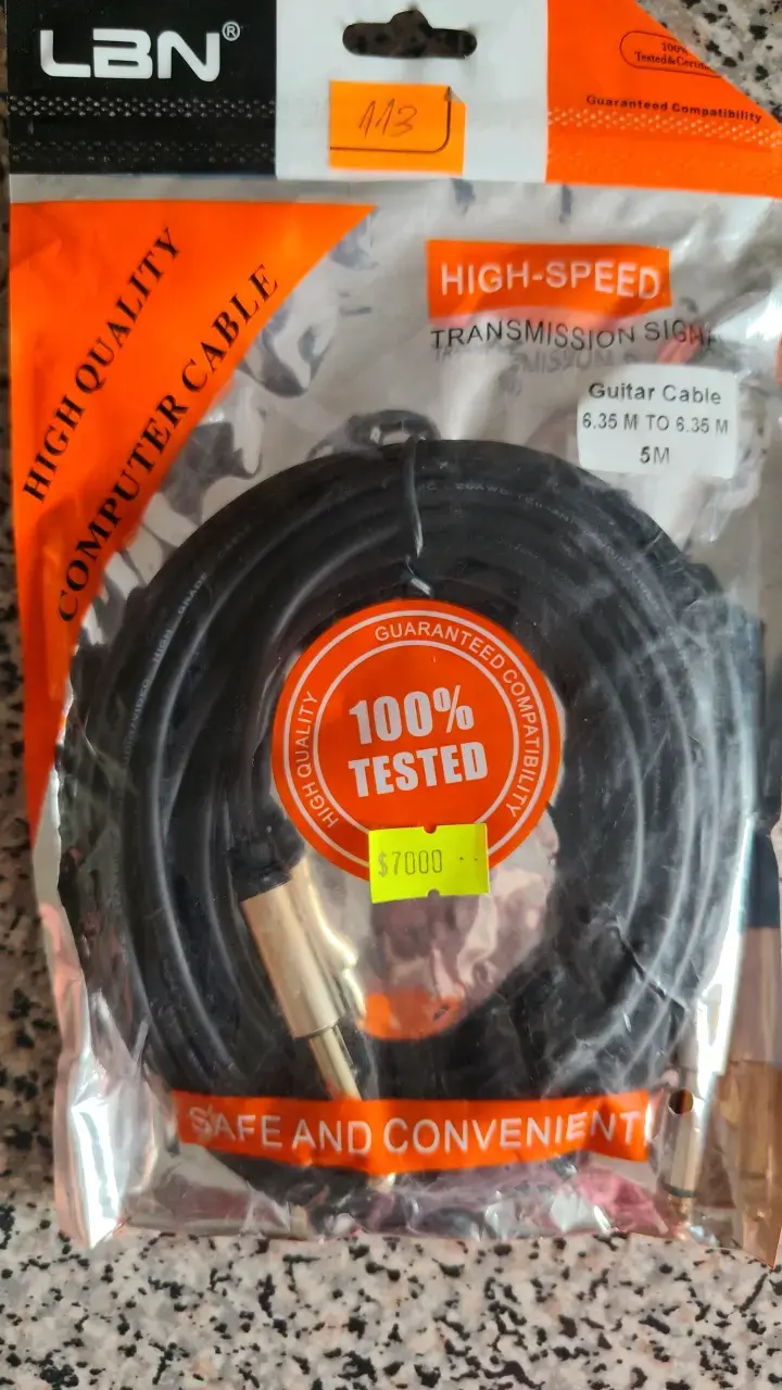 Cable de Guitarra LBN 5 Metros Alta Velocidad - 1