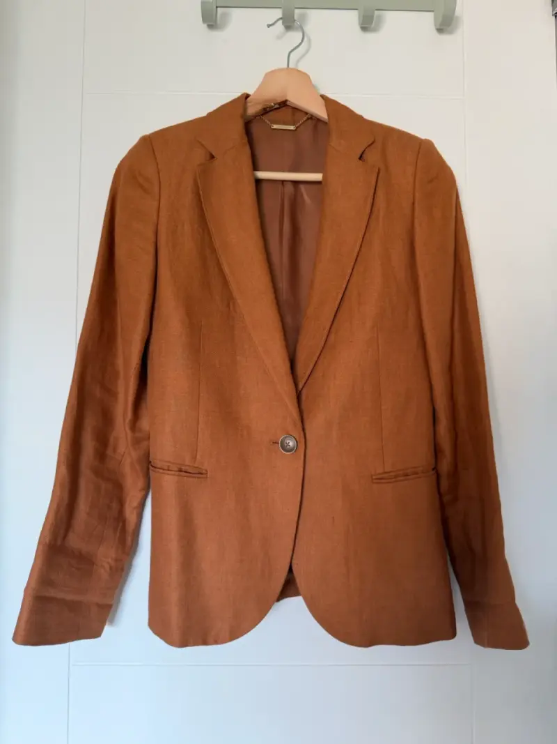 Blazer de lino marrón Saville Row - 2