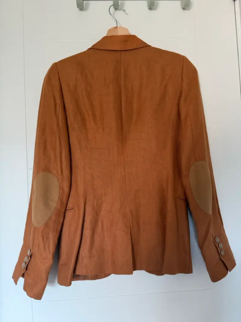 Blazer de lino marrón Saville Row - 5