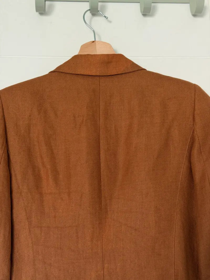 Blazer de lino marrón Saville Row - 6