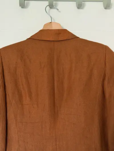 Blazer de lino marrón Saville Row - miniatura 6