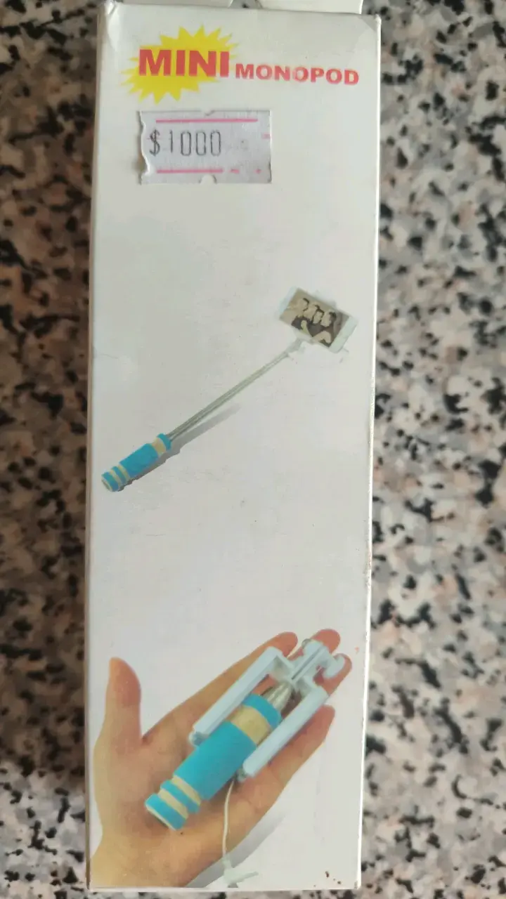 Mini Monopod para Selfies Azul Compacto - 1