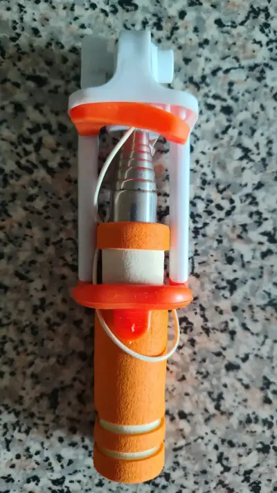Mini Monopod para Selfies Azul Compacto - miniatura 2