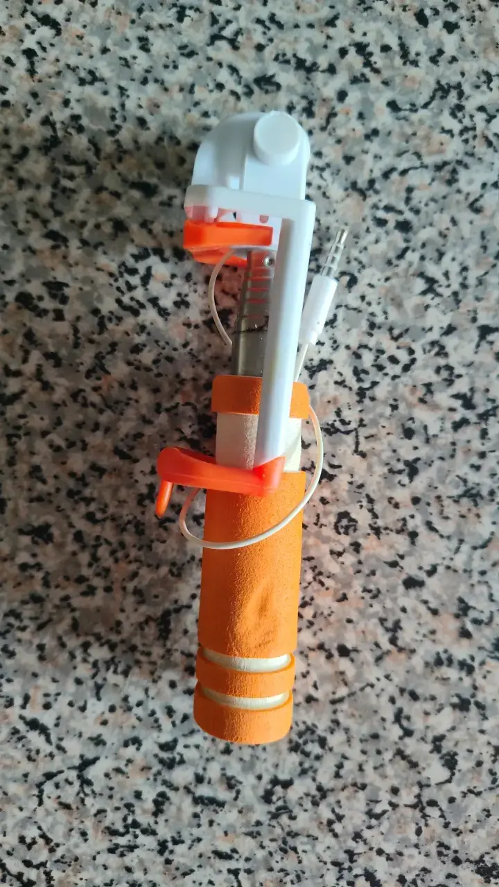 Mini Monopod para Selfies Azul Compacto - 3