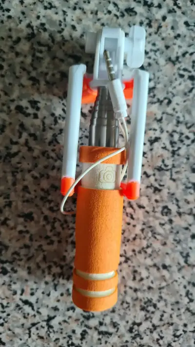 Mini Monopod para Selfies Azul Compacto - miniatura 4