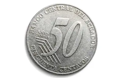 Moneda de 50 centavos de Ecuador año 2000 - miniatura 1