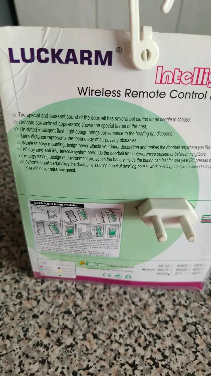 Timbre inalámbrico Luckarm con control remoto - 2
