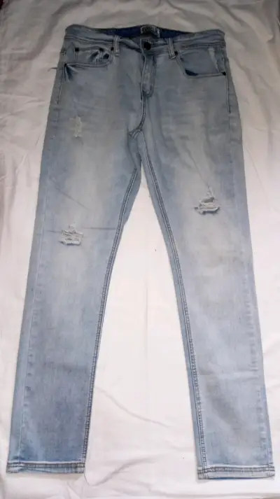 Jeans celestes desgastados Bearclif para hombre - miniatura 1