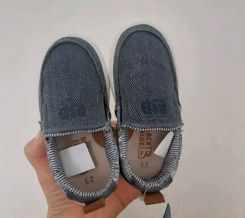 Zapatillas de lona para niños Black Blue talla 23 - 2