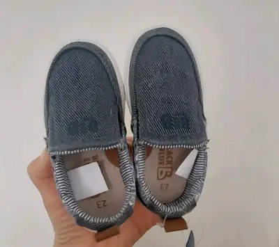 Zapatillas de lona para niños Black Blue talla 23 - miniatura 2