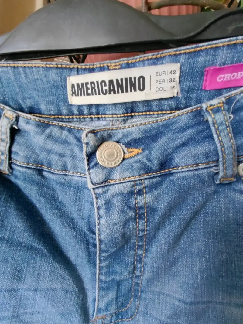 Jeans Americanino Cropped Desgastados Mujer - 3