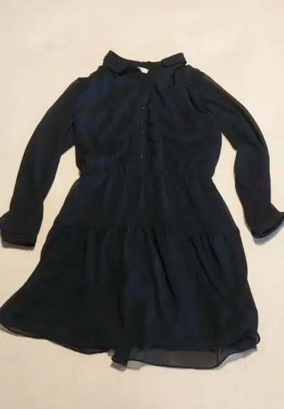 Vestido negro de manga larga Ba&sh - miniatura 1