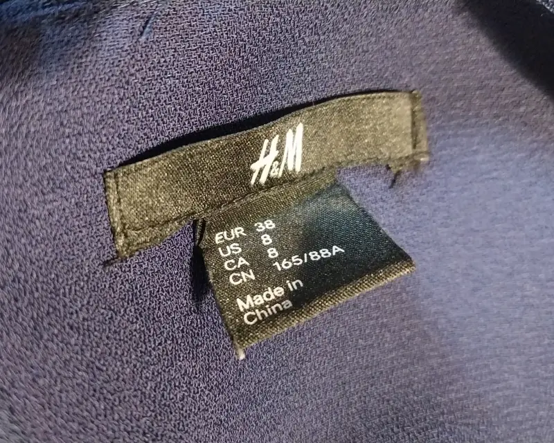 Vestido azul sin mangas H&M talla 38 - 3
