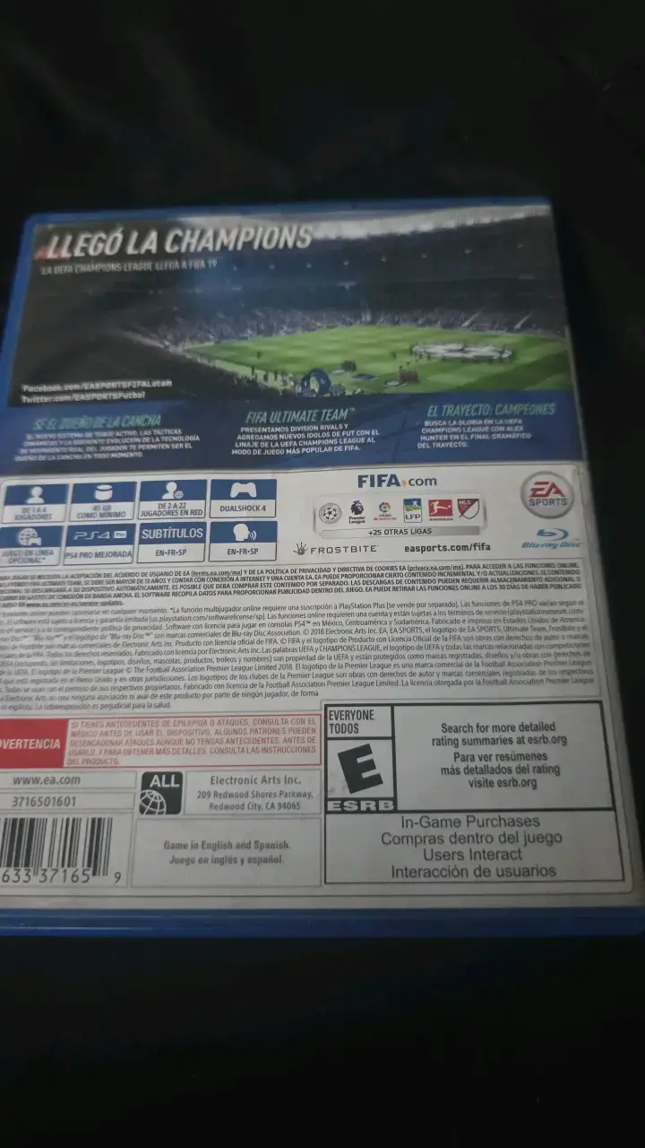 Juego FIFA 19 para PS4 en buen estado - 2