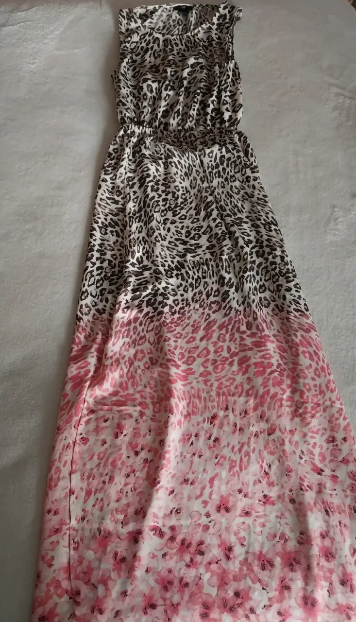 Vestido largo estampado animal print H&M - 1