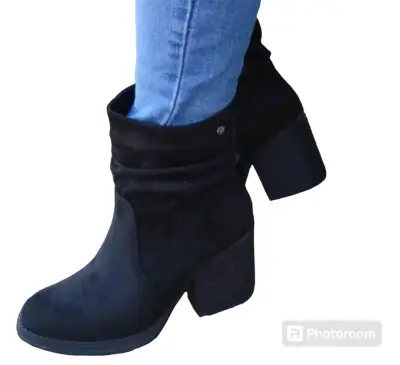 Botines negros de tacón alto para mujer - miniatura 1