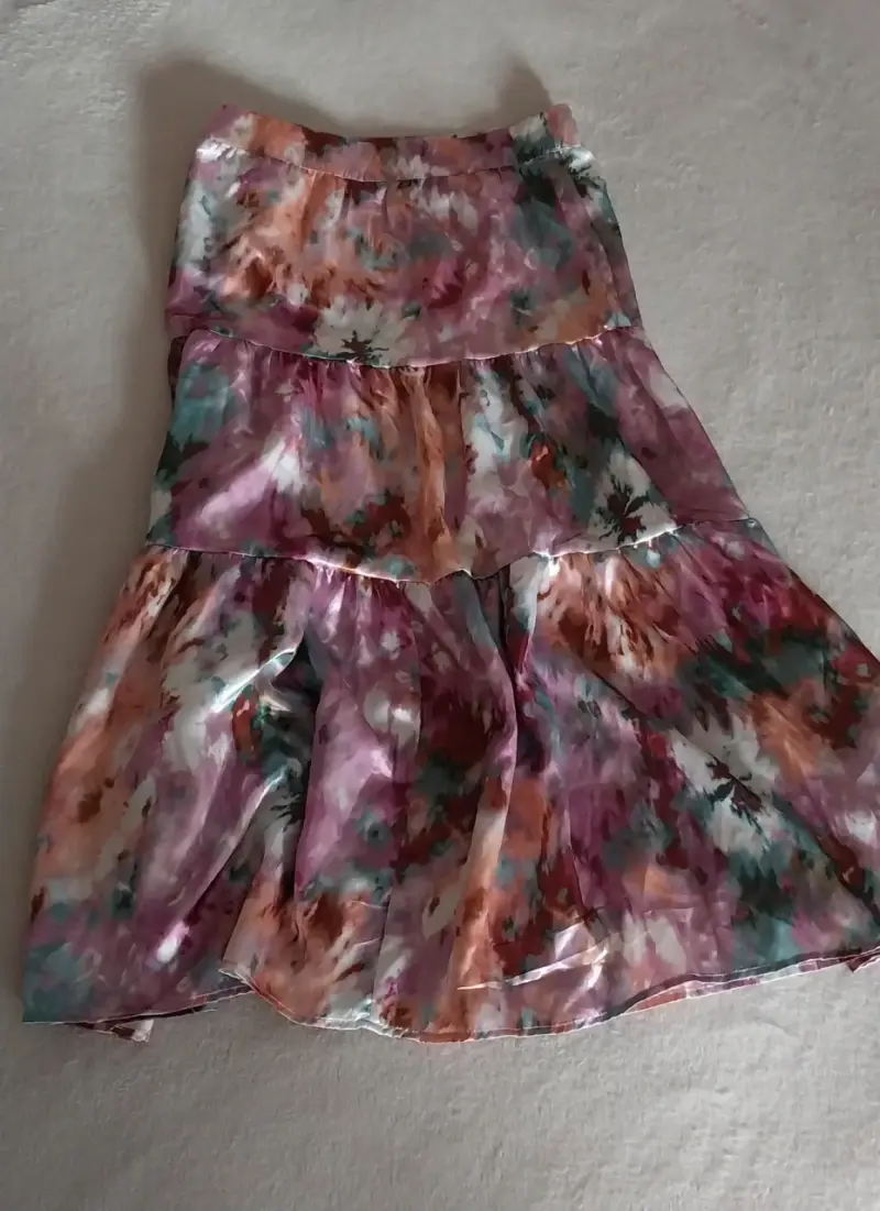 Falda larga estampada multicolor Tatienne - 1