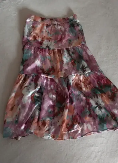 Falda larga estampada multicolor Tatienne - miniatura 1