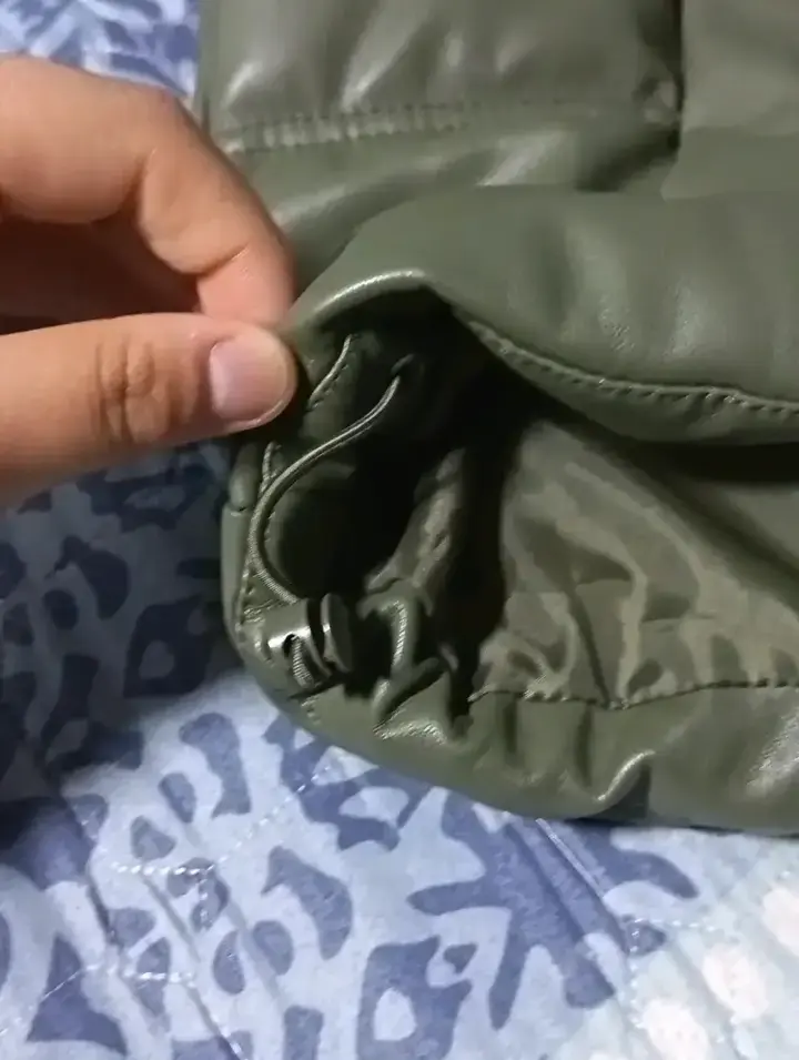 Chaqueta acolchada verde con capucha talla XL - 5