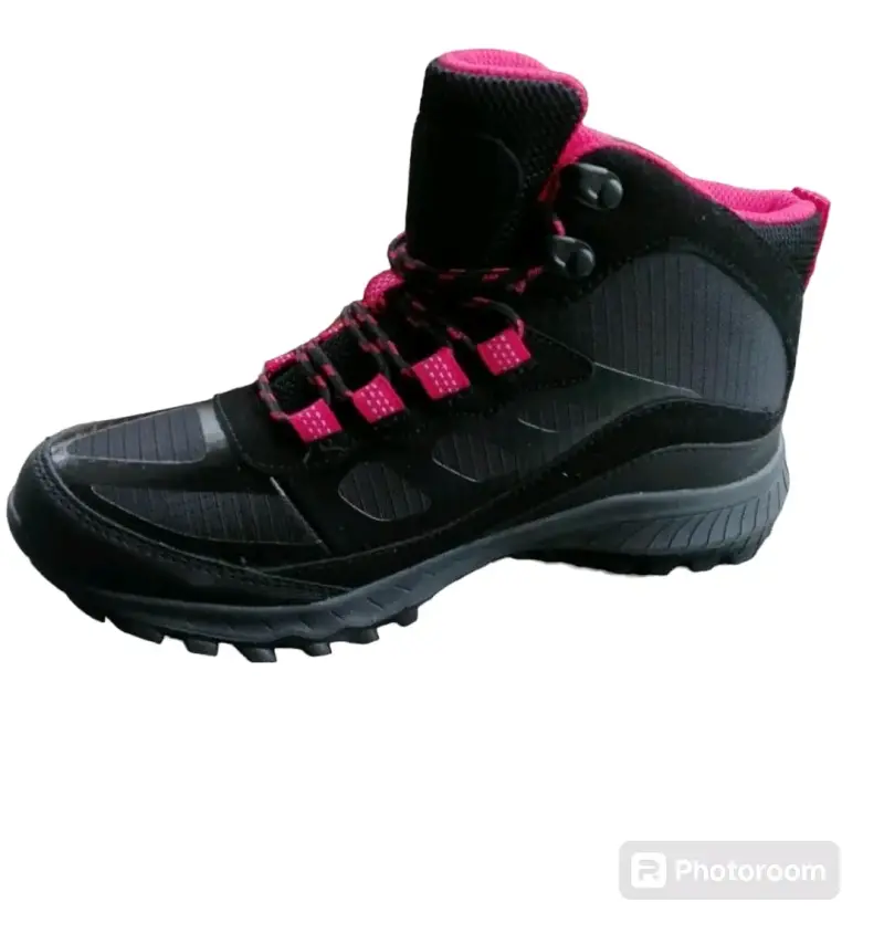 Botas de senderismo negras y rosadas para mujer - 2