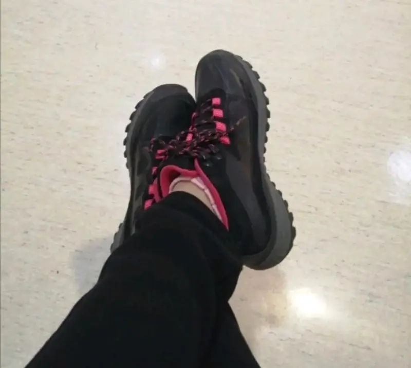 Botas de senderismo negras y rosadas para mujer - 3