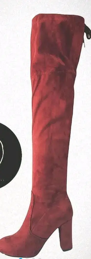 Botas largas rojas de tacón alto - miniatura 2