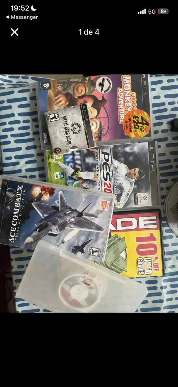 Lote de Juegos PSP: Metal Gear, PES, Ace Combat