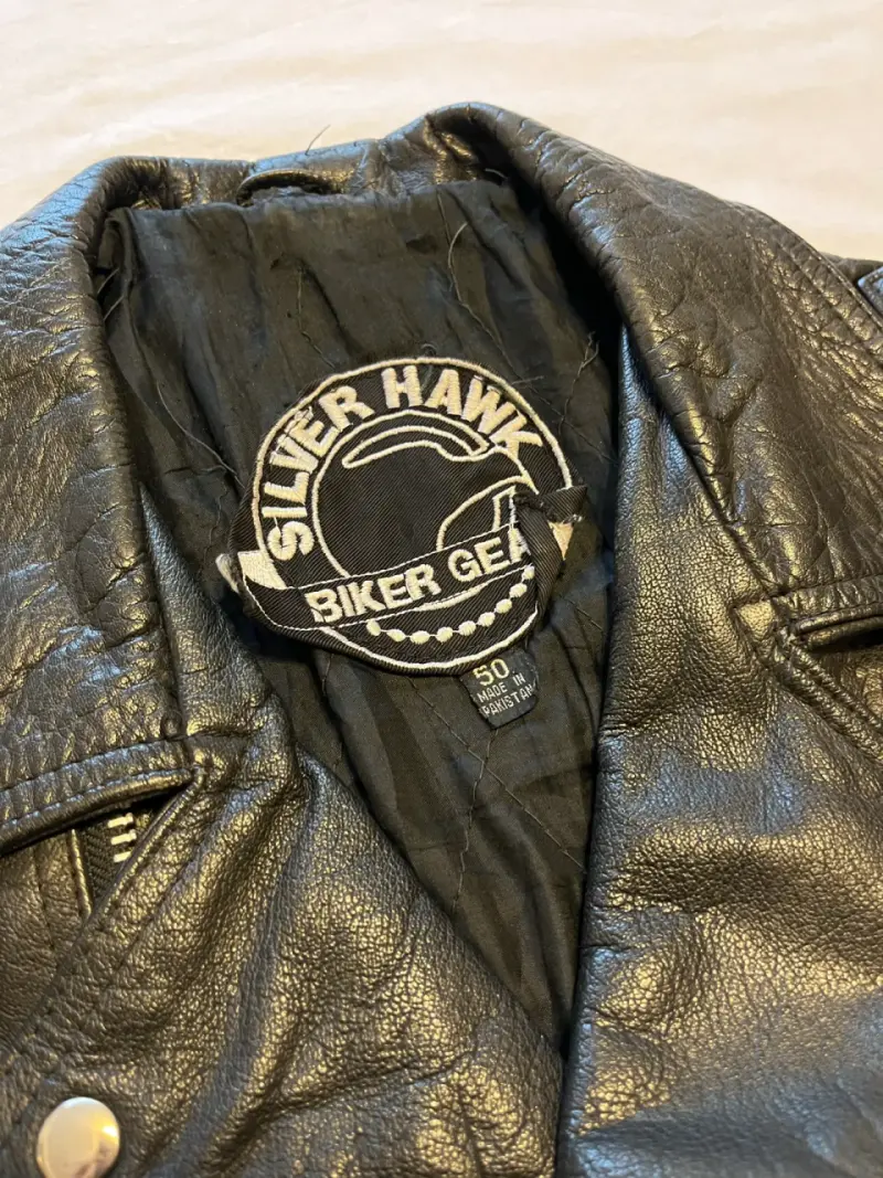 Chaqueta de cuero negra Silver Hawk - 2